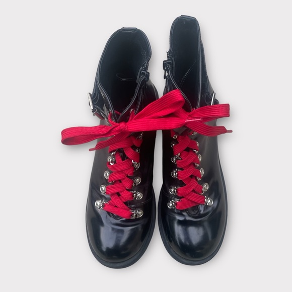 Jeffery Campbell Czech Patent Faux Leather Combat Platform Boots| 9.5 - Picture 2 of 11